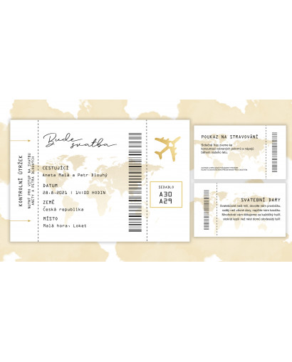 Svatební oznámení TRAVEL