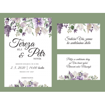 Svatební oznámení SAGE GREEN