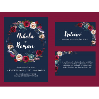 Svatební oznámení RED VELVET
