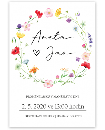 Svatební oznámení WILD FLOWERS