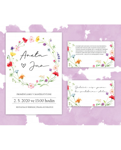 Svatební oznámení WILD FLOWERS