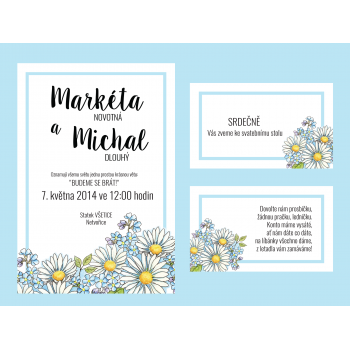 Svatební oznámení DAISIES