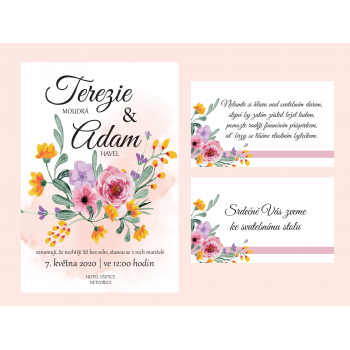 Svatební oznámení POWDERED