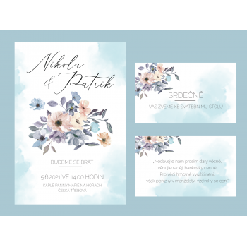 Svatební oznámení CLOUDY