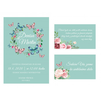 Svatební oznámení BUTTERFLY