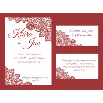Svatební oznámení LACE