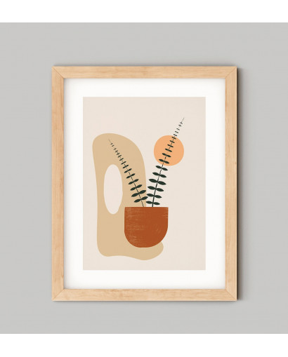 Plakát BROWN FLOWERS nr.1