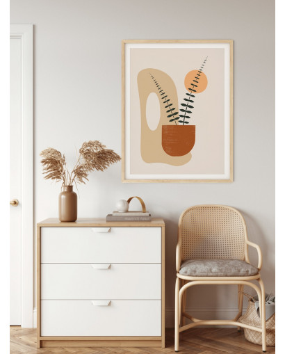 Plakát BROWN FLOWERS nr.1