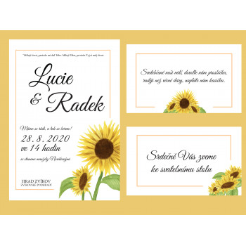 Svatební oznámení SLUNEČNICE