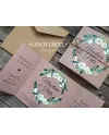 Svatební oznámení RUSTIC GREEN BOOK