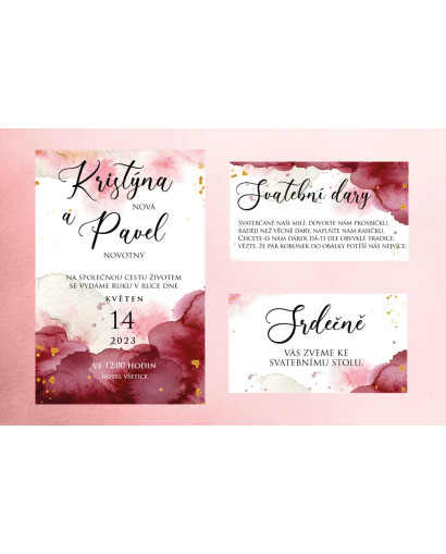 Svatební oznámení RED VELVET