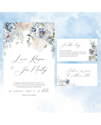 Svatební oznámení AZURE