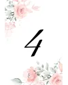 Svatební čísla na stoly ROSES