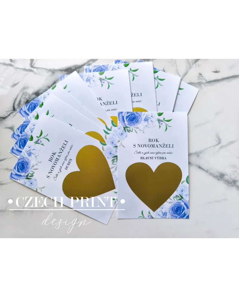 Svatební hra ROK S NOVOMANŽELI | modré růže