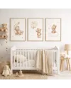 Plakáty BEARS do dětského pokojíčku | sada 3 ks