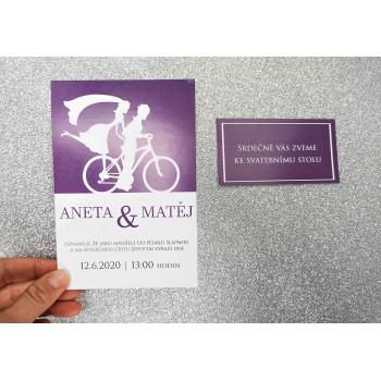 Svatební oznámení CYKLISTÉ