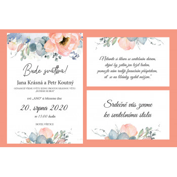 Svatební oznámení DUSTY PEACH