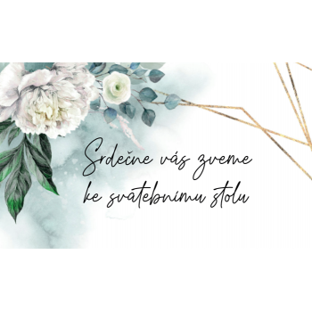 Svatební oznámení SILVER PEONY