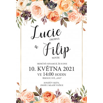 Svatební oznámení BROWNIE