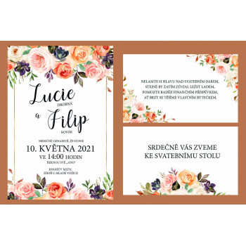 Svatební oznámení BROWNIE