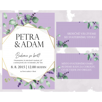 Svatební oznámení LAVENDER