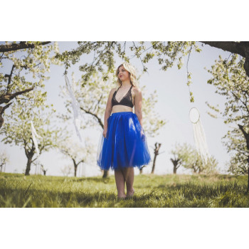 KRÁLOVSKY MODRÁ tylová sukně