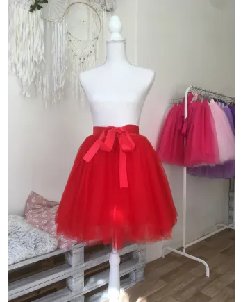 ČERVENÁ tylová sukně
