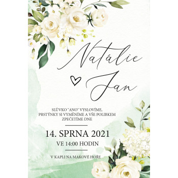 Svatební oznámení FRESH GREEN