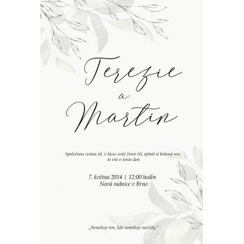 Svatební oznámení LEAVES