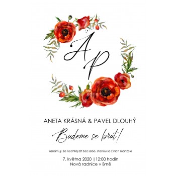 Svatební oznámení POPPY