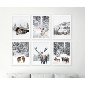 Sada plakátů WINTER DEER