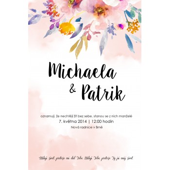 Svatební oznámení COLORS
