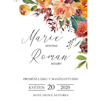 Svatební oznámení ORANGE