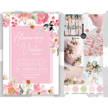 Svatební oznámení PINKY