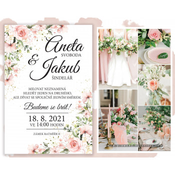 Svatební oznámení PINK BREEZE