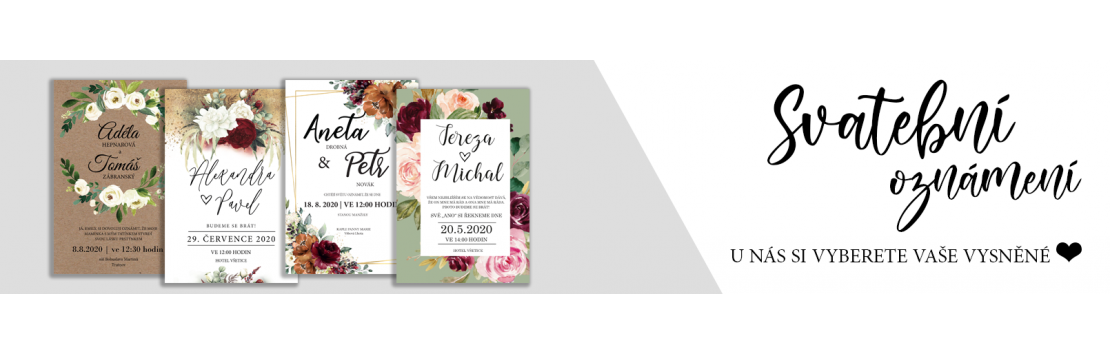 Svatební oznámení a tiskoviny na míru | Czech Print Design